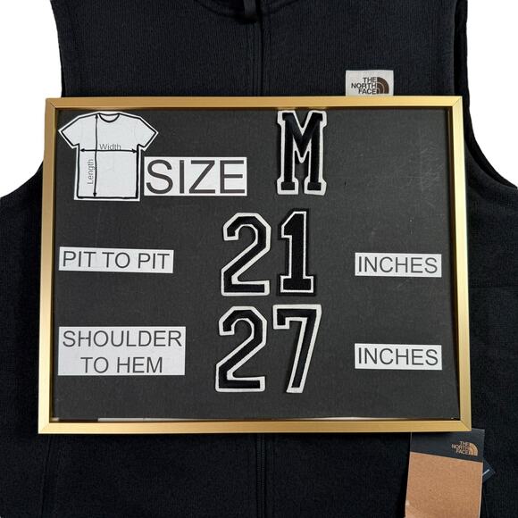 NWT The North Face Gordon Lyons Mens Medium Black Full Zip Vest - Picture 8 of 8